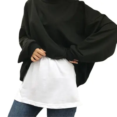 Plus Size Women's Grey Oversized Short Skirt with Graphic Print