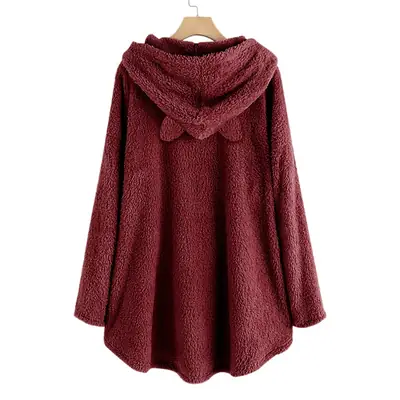 Women Velvet Hooded Vest Set Maroon Fucupcakes Design