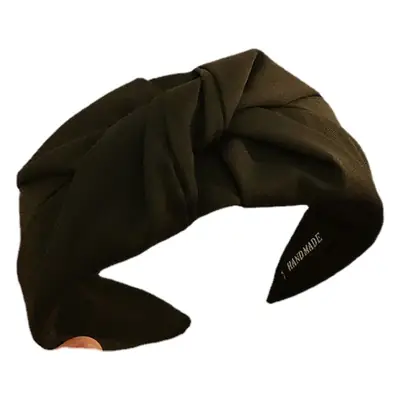 Korean Style High-Top Headband for Women Olive Green