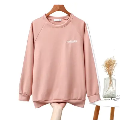 Women Black Velvet Sweatshirt Large Loose Winter Warm