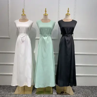 2021 Loriya Bottoming Vest Dress Casual Women Slim Fit White Mint Black