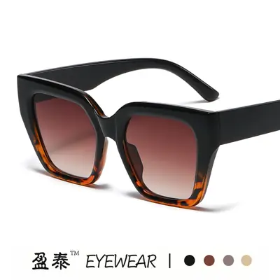 Black Grey Polygon Sunglasses for Men