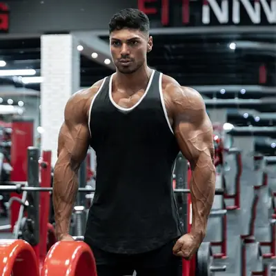 Men Maroon Bodybuilding Vest Cotton Summer