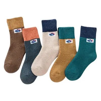 Children's Velvet Padded Terry Socks Autumn Winter Warm Cotton