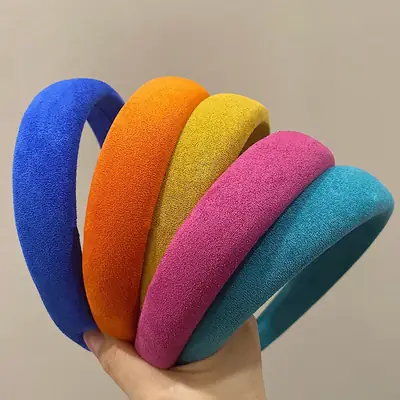 Plush Headband Korean Dongdaemun Spongy Pink Wide Fit