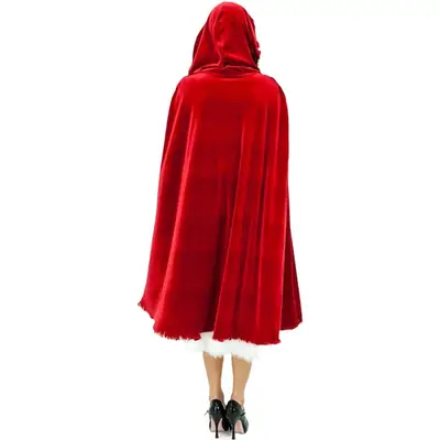 Red Hooded Christmas Cloak for Kids & Adults