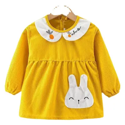 Baby's Yellow Rabbit Print Long Sleeve Shirt