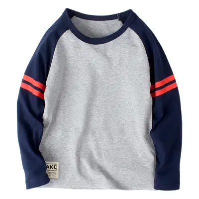 2026 Boys Long Sleeve T-Shirt Green White Football Print