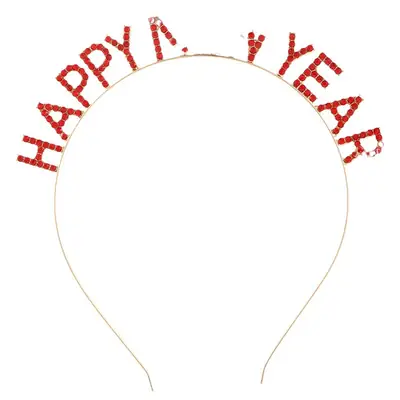 New Fashion Letter Rhinestone Hair Hoop HAPPY NEW YEAR