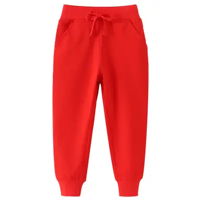 Red Cotton Drawstring Shorts for Boys Girls