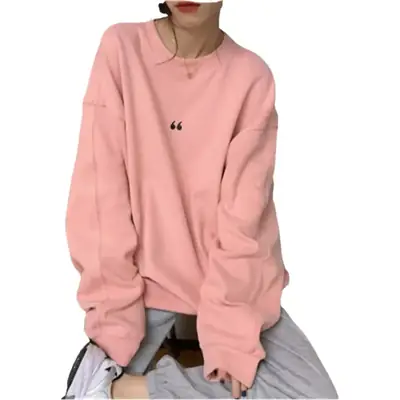 Women's White Oversized Sweater with Quote Print