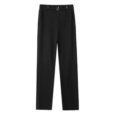 Plus Size Women's Black Stretch Boot-Cut Pants