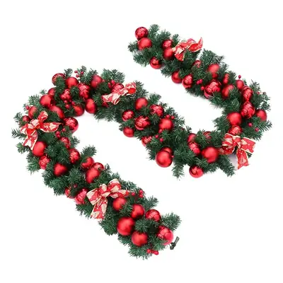 2.7m Christmas Tree Wreath with Pinecones and Red Berries