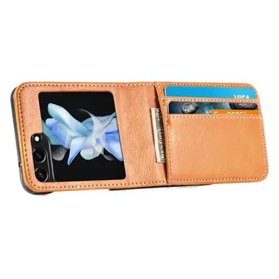 Black Leather Stacked Mobile Phone Case with Wallet Function