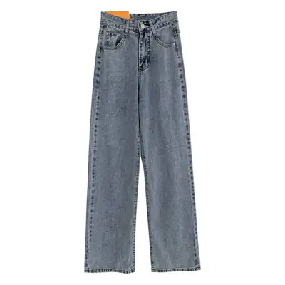 Women Wide Leg Jeans Autumn 2021 Slim Fit High Waist