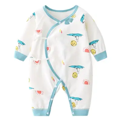 Newborn Pure Cotton Bird Print Jumpsuit for Boys Girls