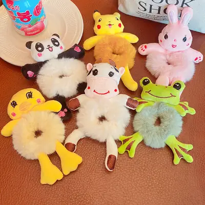 Cute Plush Hair Band for Girls Yellow Cartoon Rabbit