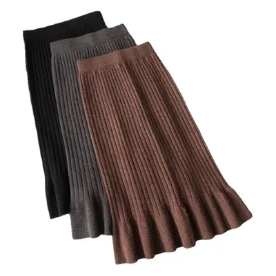 2024 Thick Wool Fishtail Skirt Women's Mid-Length Knitted
