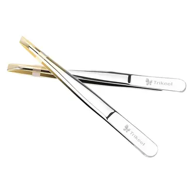 Stainless Steel Eyebrow Clip Grafting False Eyelash Plucking Tweezers