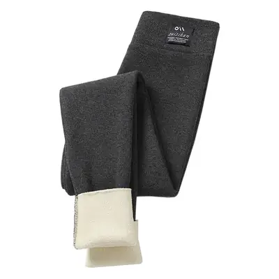 Women Grey Lamb Fleece Leggings Winter Warm Outerwear
