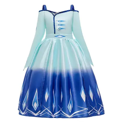Light Blue Princess Long Dress for Girls Cosplay Wear