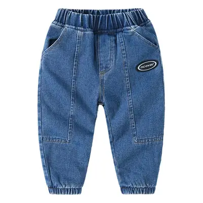 Boys Fleece Leg Pants Blue Black Winter Warm Casual