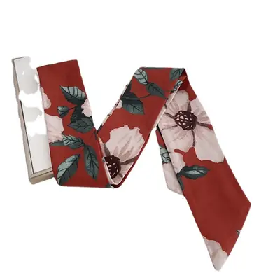Autumn Silk Hair Band Braided Hair Ribbon Braid Tie Horse Tail Long Ribbon Bow Belt Scarf