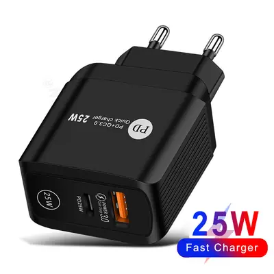25W Fast Charging Type-C Adapter for European & American Markets