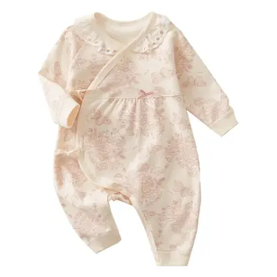 Baby Long Sleeve Cotton Set with Lace-Up Pants & Hat