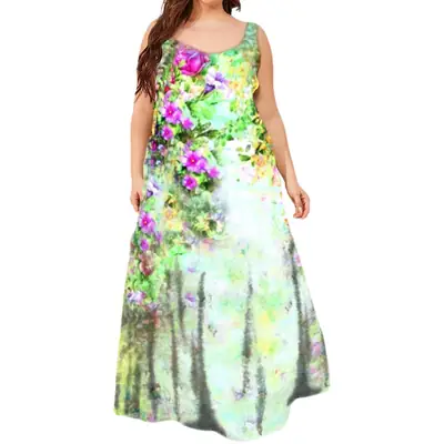 2023 Tie-Dye 3D Vortex Print Dress Plus Size Off-Shoulder