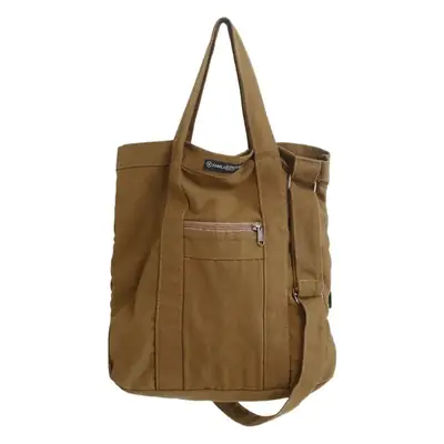 Women's Washed Canvas Shoulder Bag Black Large Capacity