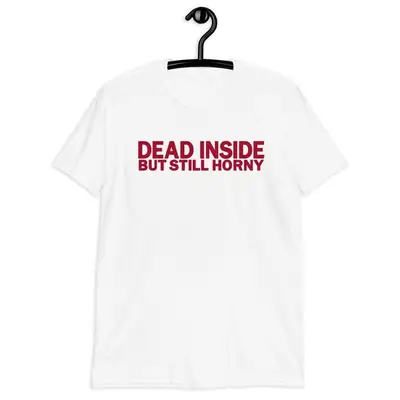100% Cotton Dead Inside T-Shirt Grey