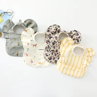 Denim Baby Food Bag with Angel Wings Embroidery