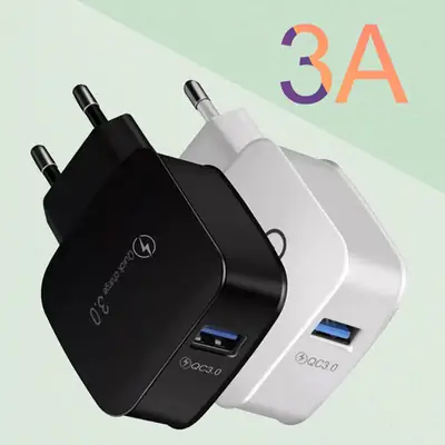 3A QC3.0 USB Charger 5V/9V/12V European Gauge US Gauge