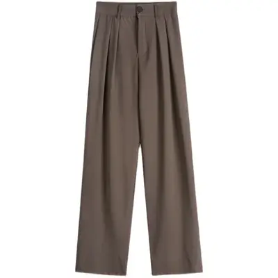 Autumn 2021 Wide Leg Pants Dummy High Waist Casual Mopping Texted Pants