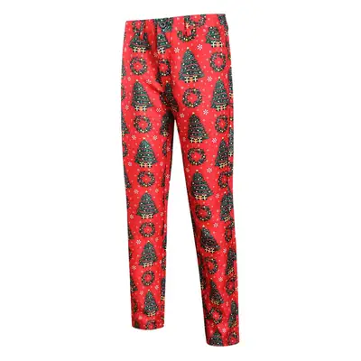 3D Printed Casual Pants Red Paisley Waistcoat Set