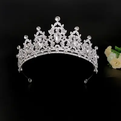 European & American Bride Crown Rhinestone Princess Wedding Headwear