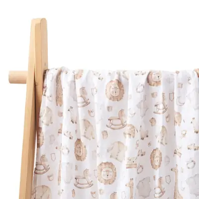 Newborn Hugging Quilted Towel Bamboo Cotton Orange