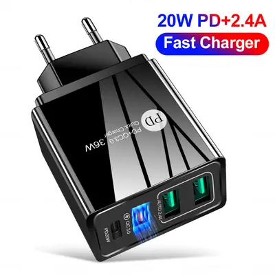 20W PD 2.4A Multi-Port Phone Charger
