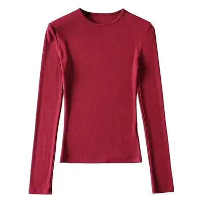 Black Slim Fit Long Sleeve Women's T-Shirt