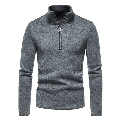 Men's 2022 Slim Fit Zipper Hoodie Black Grey Gray