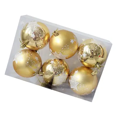 6CM Handmade Painted Christmas Balls Set