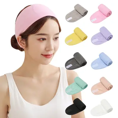 Women's Grey Velcro Hair Band for Sports Yoga & Makeup