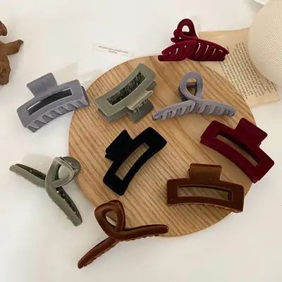 Maroon Retro Hair Grip Clip for Women