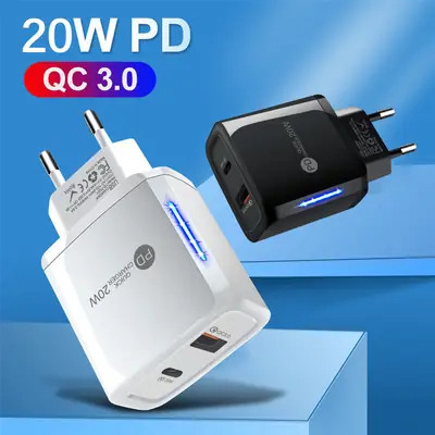 PD20W Fast Charging Charger with 2 Ports