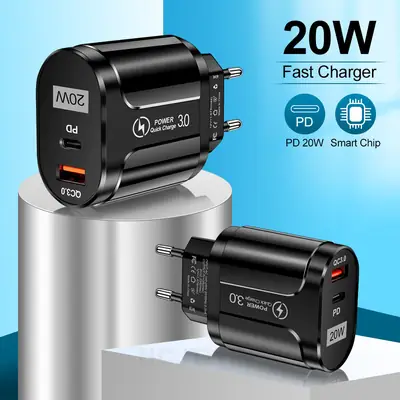 PD20W Fast Charge Phone Charger with 2 USB Ports