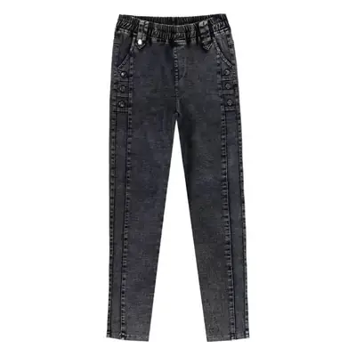 Stretch Slim Jeans Women Velvet High Waist Casual 2025