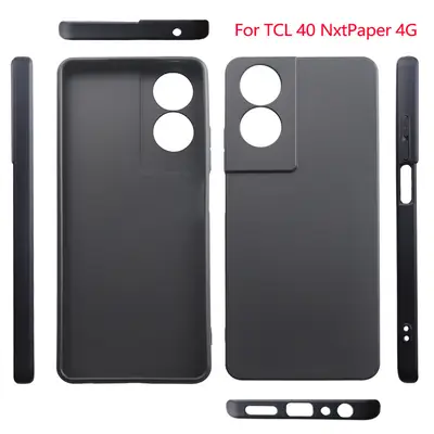 Matte Black Tpu Phone Case with 2 Cutouts
