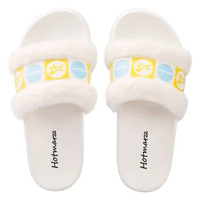 Women's Furry Indoor Slippers Yellow