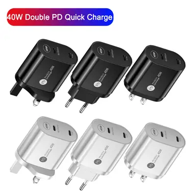 40W Double PD Fast Charging Type-C Charger